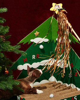 3D Christmas Tree Cat Scratcher