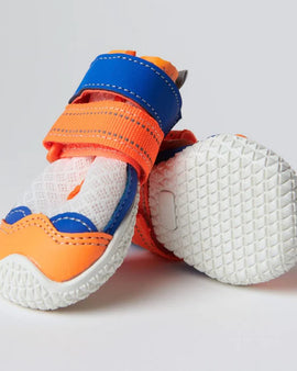 Hot Pavement Pawtector Dog Shoes - Orange Blue/Size A