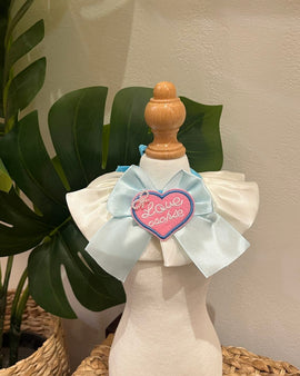 Baby Blue Ribbon Bow Bib