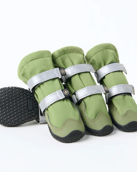 Flex Shell Water-Resistant Dog Boots - Green/Size A