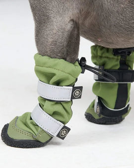 Flex Shell Water-Resistant Dog Boots - Green/Size A